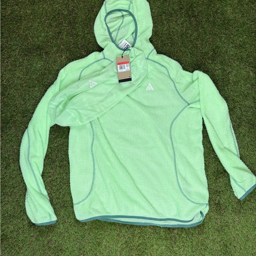 Men's Acg "wolf Lichen" Mid-layer Top In Green DV9426-376 size L